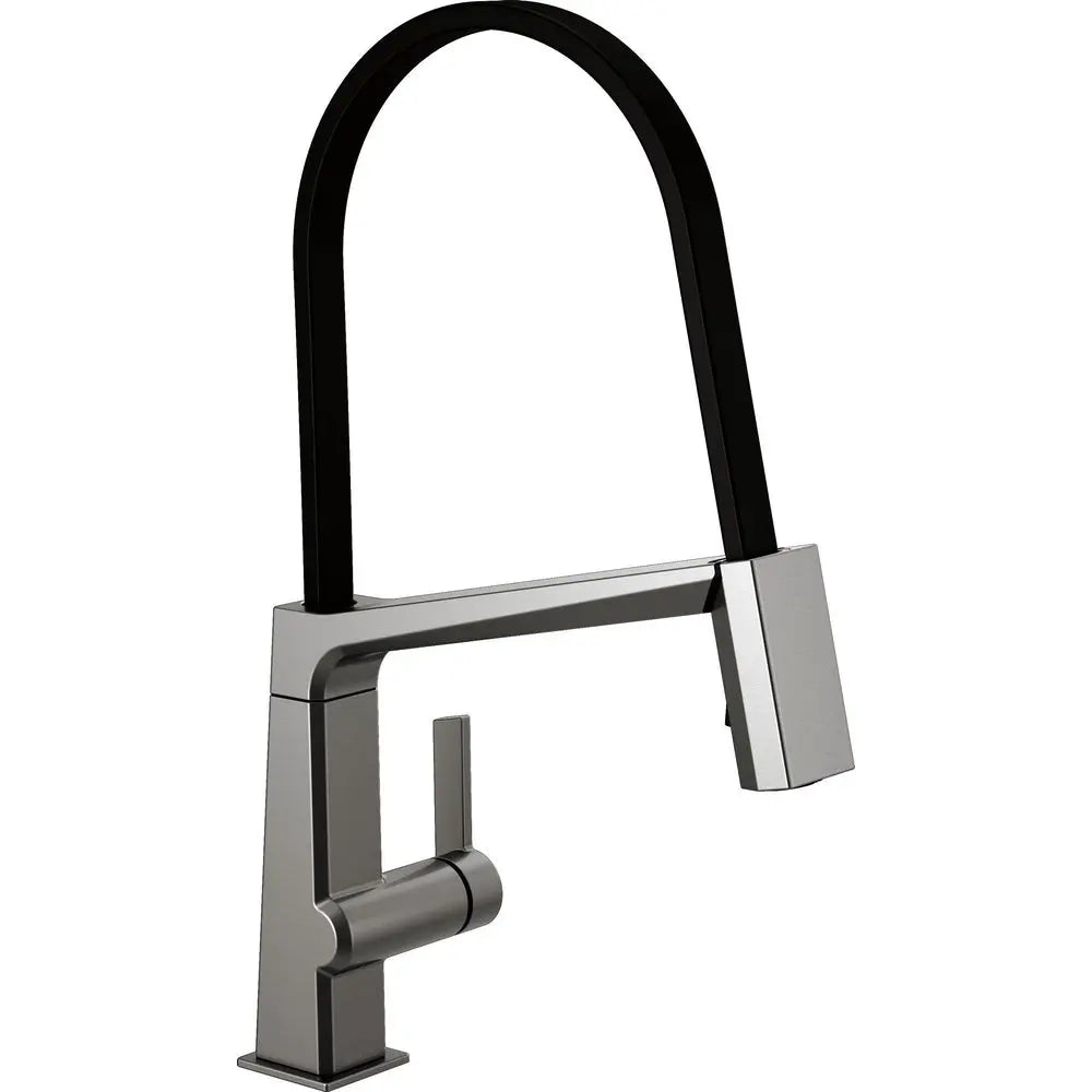 Delta Single Handle Exposed Hose Kitchen Faucet 9693-KS-DST - Plumbing Market