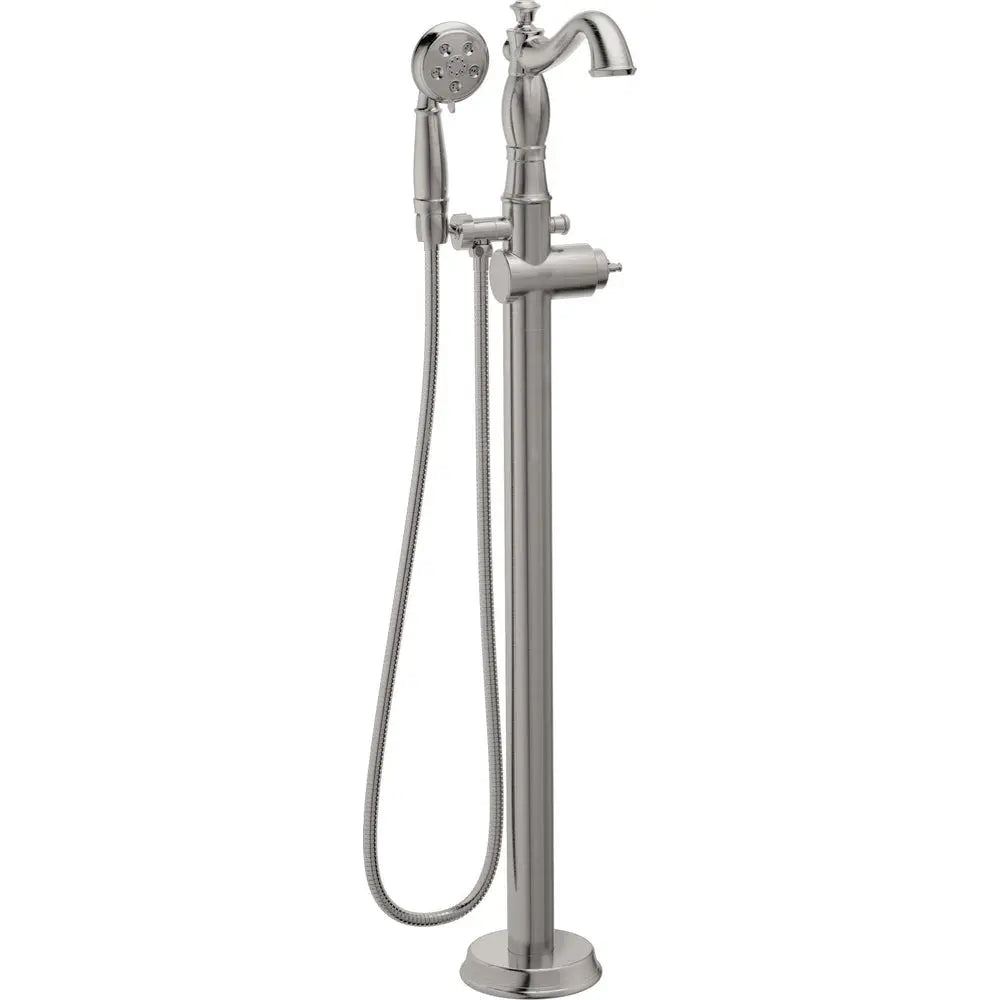 Delta Single Handle Floor Mount Tub Filler Trim with Hand Shower - Less Handle T4797-FL-LHP - Stainless Steel