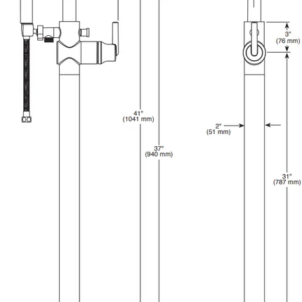 Delta Single Handle Floor Mount Tub Filler Trim with Hand Shower - Plumbing Market
