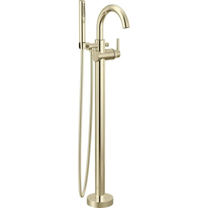 Delta Single Handle Floor Mount Tub Filler Trim with Hand Shower - Plumbing Market