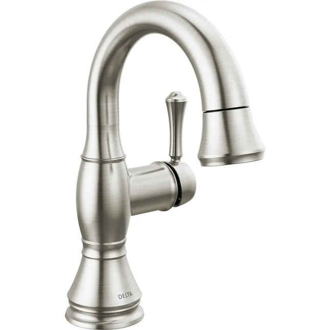 Delta Single Handle Pull Down Bathroom Faucet 597-SSPD-DST - Plumbing Market