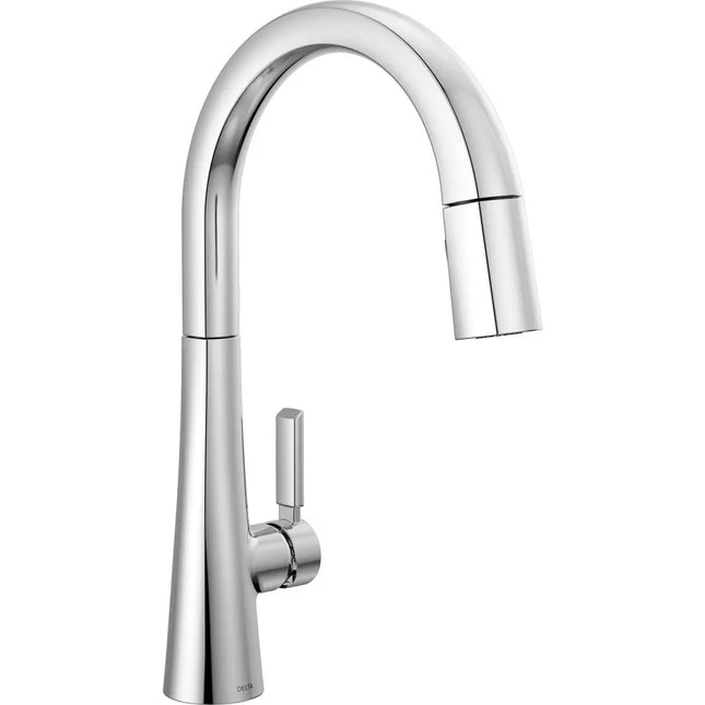 Delta Single Handle Pull-Down Kitchen Faucet In Chrome Lumicoat 9191-PR-DST - Plumbing Market