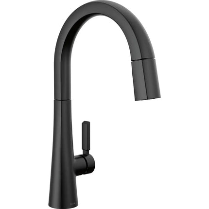 Delta Single Handle Pull-Down Kitchen Faucet In Matte Black 9191-BL-DST - Plumbing Market