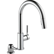 Delta Single Handle Pull-Down Kitchen Faucet With Soap Dispenser 19933-SD-DST - Plumbing Market