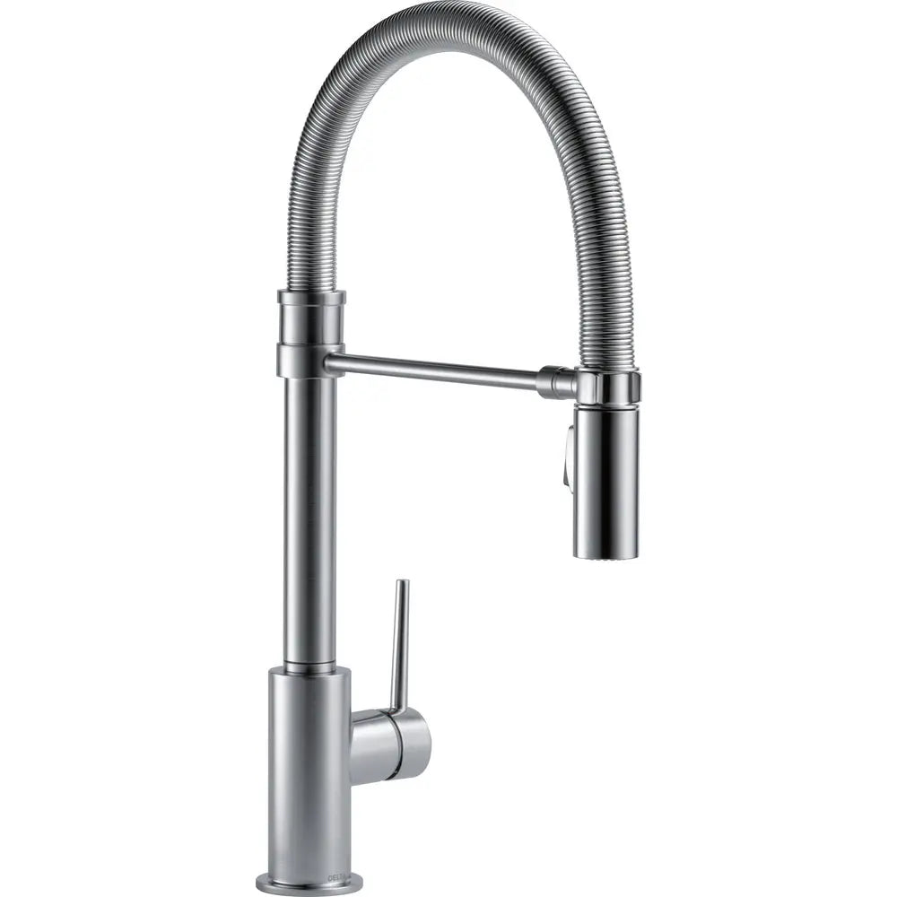 Delta Single Handle Pull-Down Kitchen Faucet With Spring Tub Spout 9659-AR-DST - Plumbing Market