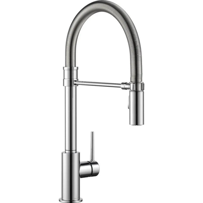 Delta Single Handle Pull-Down Kitchen Faucet With Spring Tub Spout 9659-DST - Plumbing Market