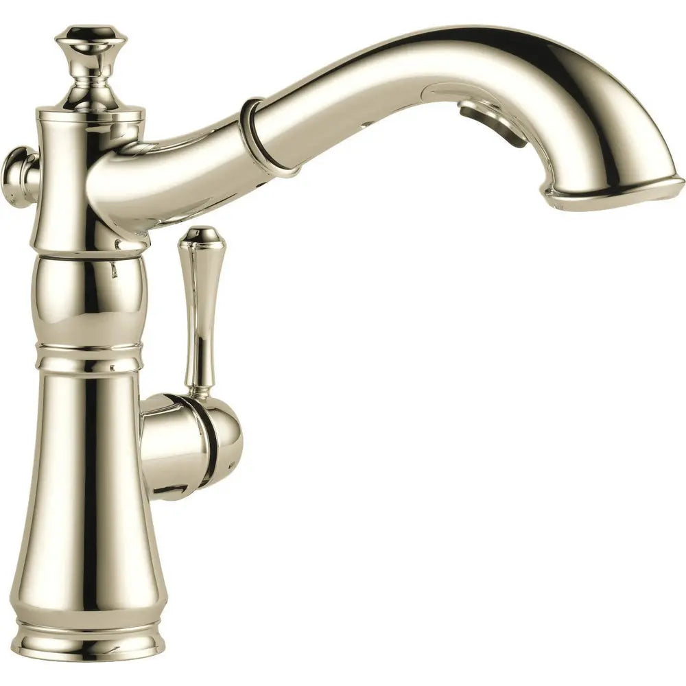Delta Single Handle Pull-Out Kitchenfaucet 4197-PN-DST - Plumbing Market