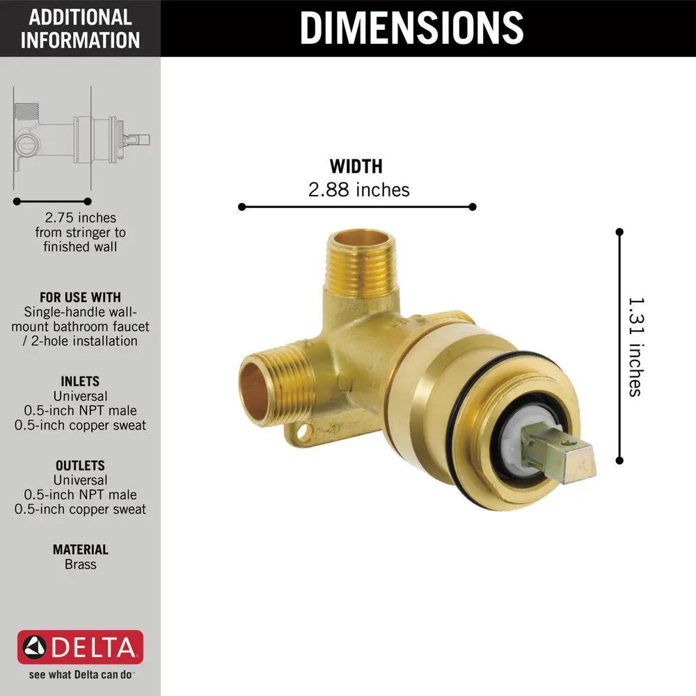 Delta Single Handle Wall Mount Rough R3510-WL - Plumbing Market