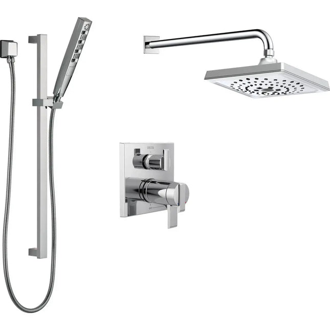 Delta Square Thermostatic Shower Kit DF-KIT25-THS-WS - Plumbing Market