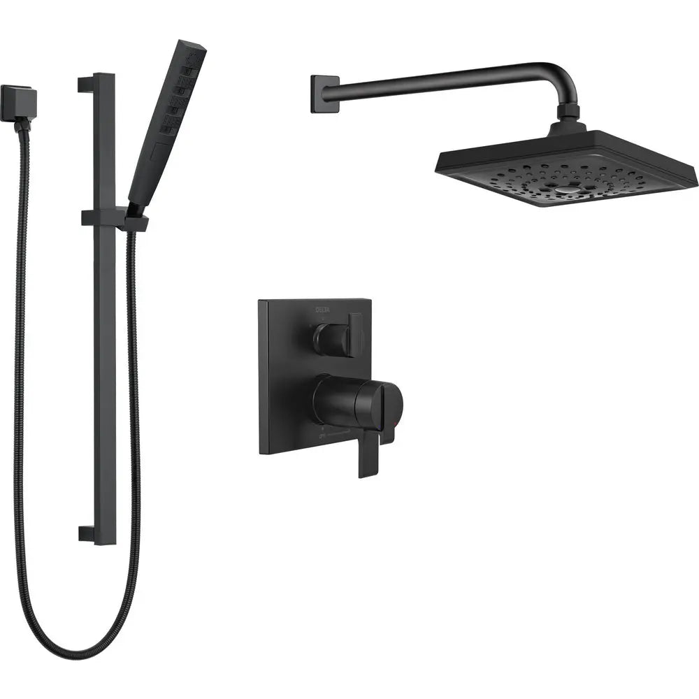 Delta Square Thermostatic Shower Kit DF-KIT25-THSBL-WS - Plumbing Market