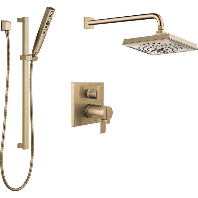 Delta Square Thermostatic Shower Kit DF-KIT25-THSCZ-WS - Plumbing Market