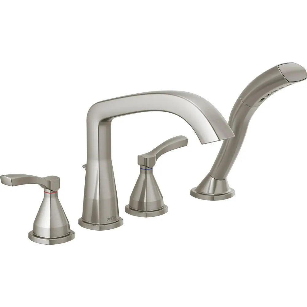 Delta Stryke Four Hole Roman Tub Trim T4776 - Stainless Steel