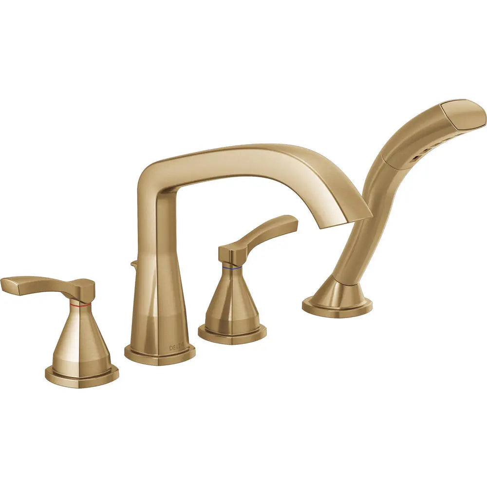 Delta Stryke Four Hole Roman Tub Trim T4776 - Champagne Bronze