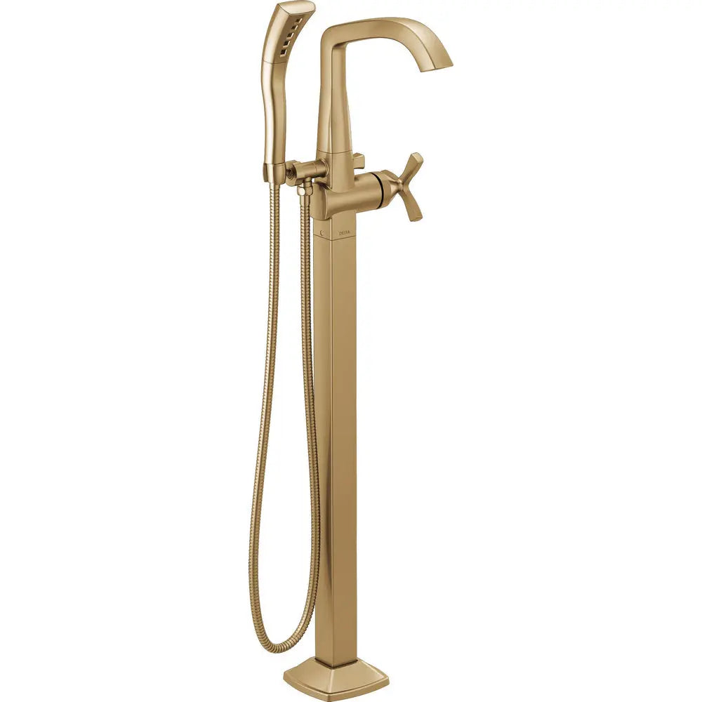 Delta Stryke Single Handle Floor Mount Tub Filler Trim T47766-FL - Champagne Bronze