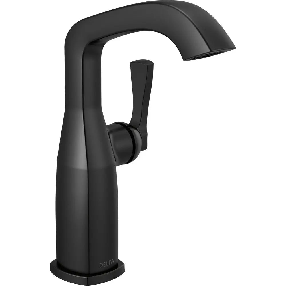 Delta Single Handle Mid Height Bathroom Faucet 676 - Matte Black