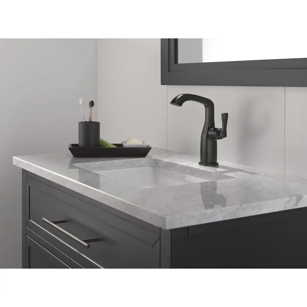 Delta Single Handle Mid Height Bathroom Faucet 676