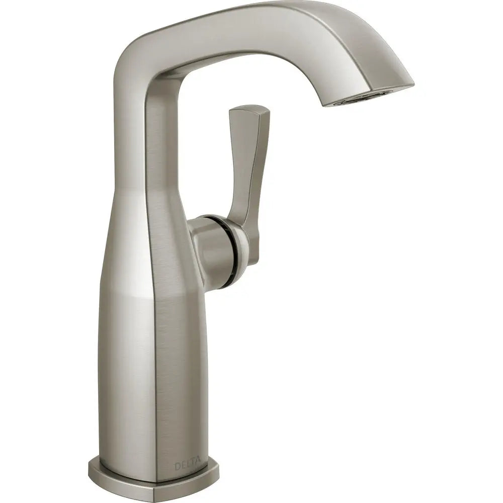 Delta Stryke Single Handle Mid-Height Bathroom Faucet 676 - Stainless Steel