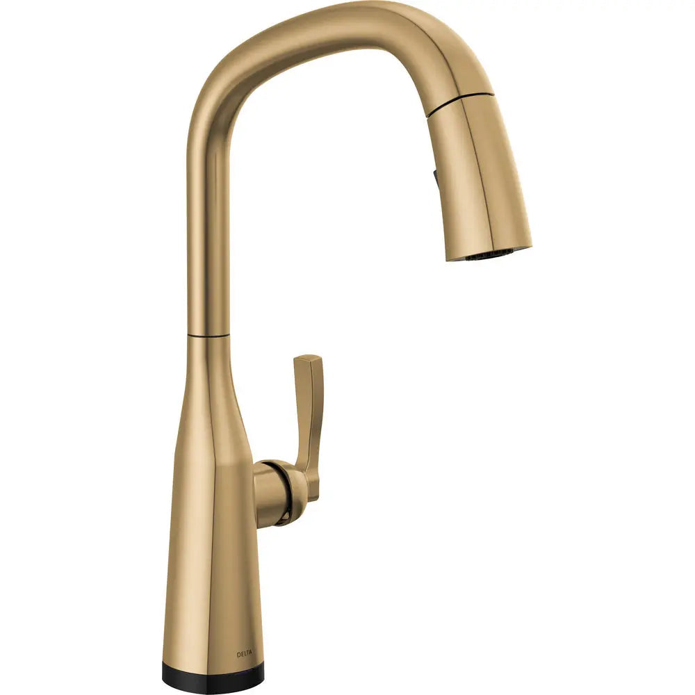 Delta Stryke Touchless Single Handle Pull-Down Kitchen Faucet - Champagne Bronze