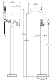 Delta TRINSIC Freestanding Floor Mount Tub Filler T4754 - Plumbing Market
