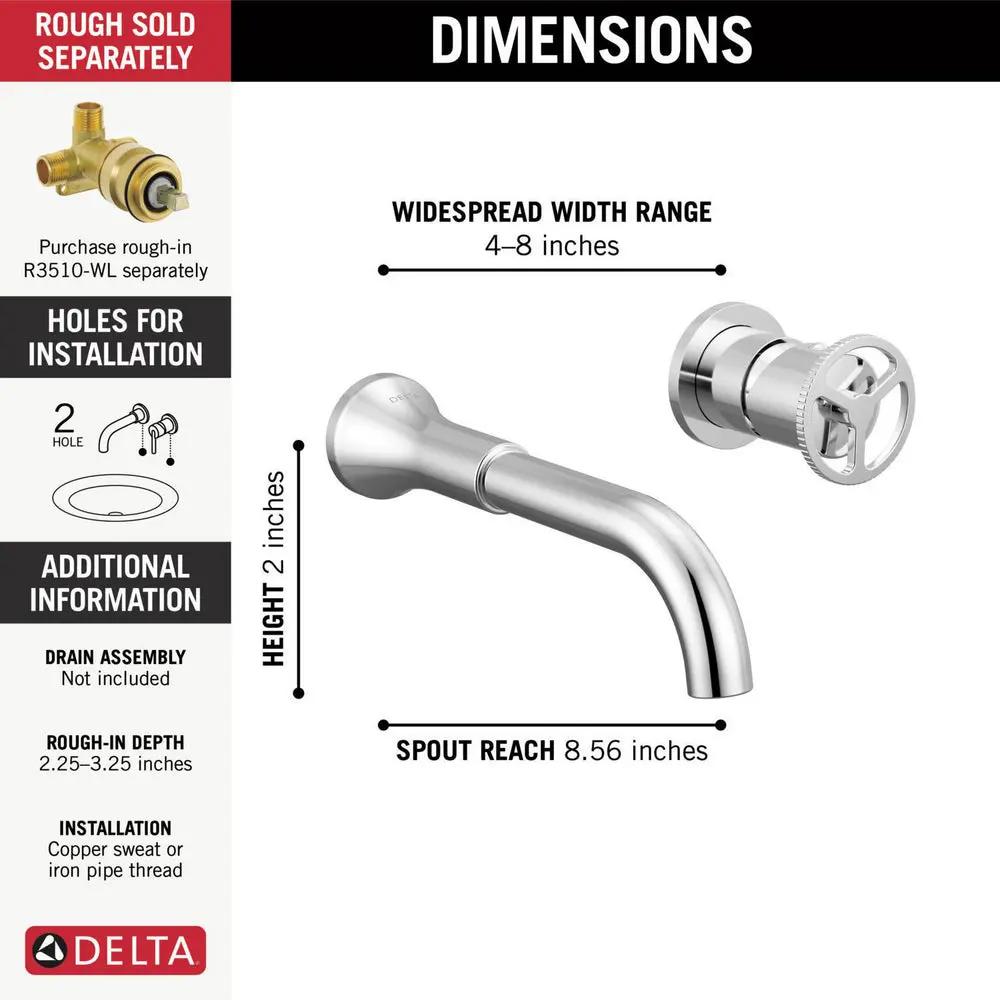 Delta TRINSIC Single Handle Wall Mount Bathroom Faucet Trim - Plumbing Market