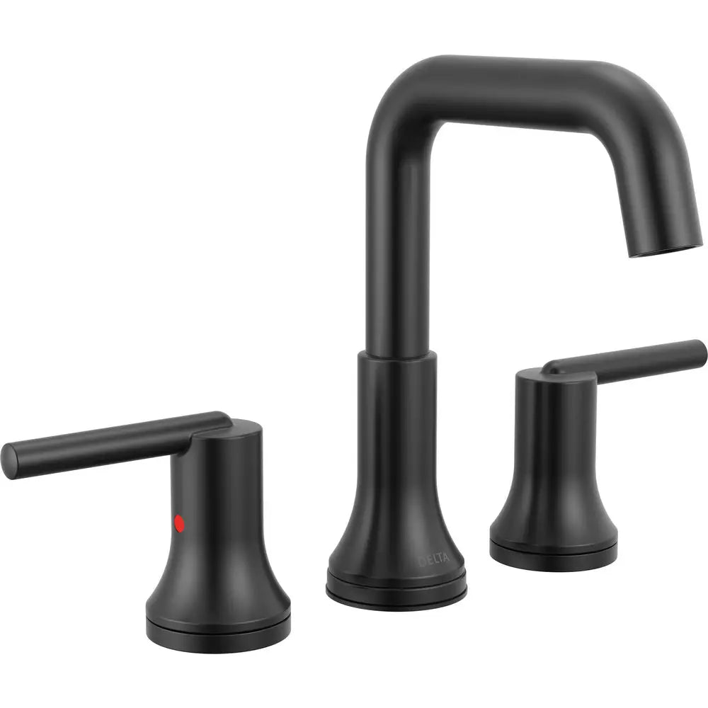 Delta TRINSIC Two Handle Widespread Bathroom Faucet 3554 - Matte Black