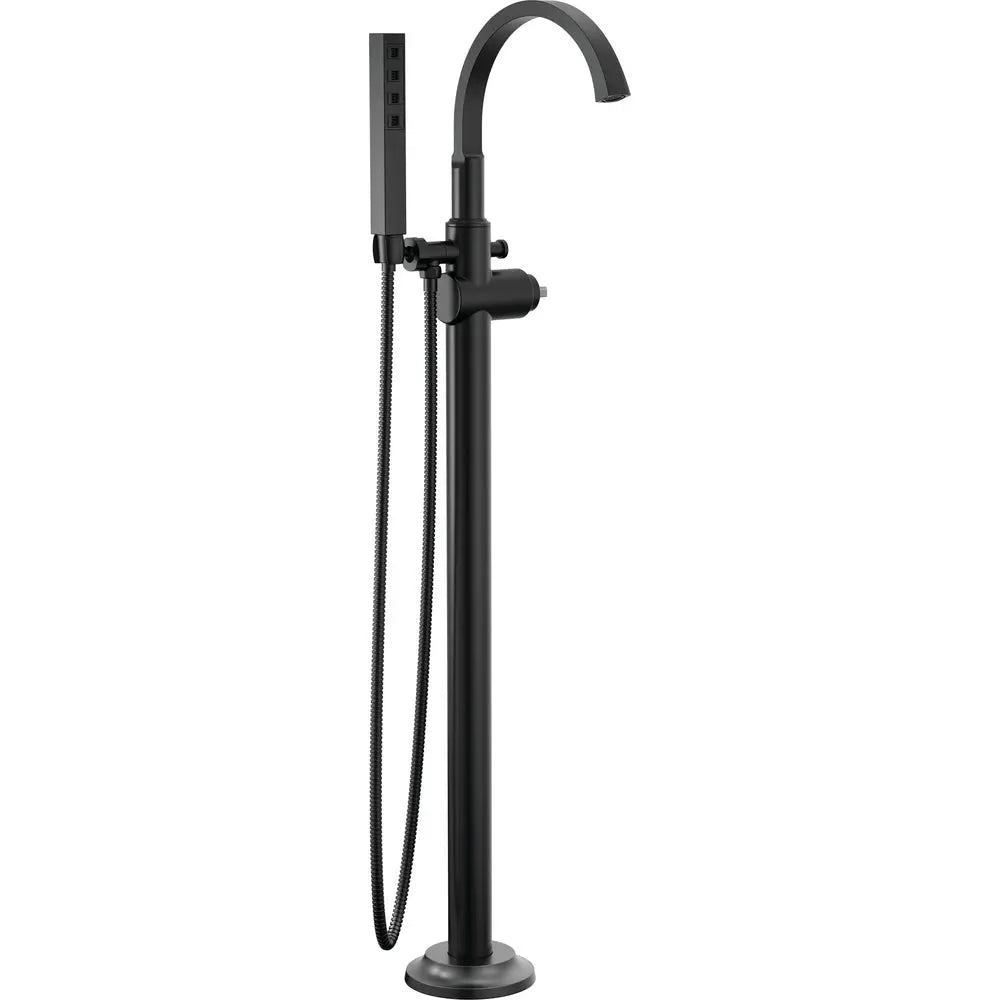 Delta Tetra Floor Mount Tub Filler Trim T4788-LHP-FL - Matte Black