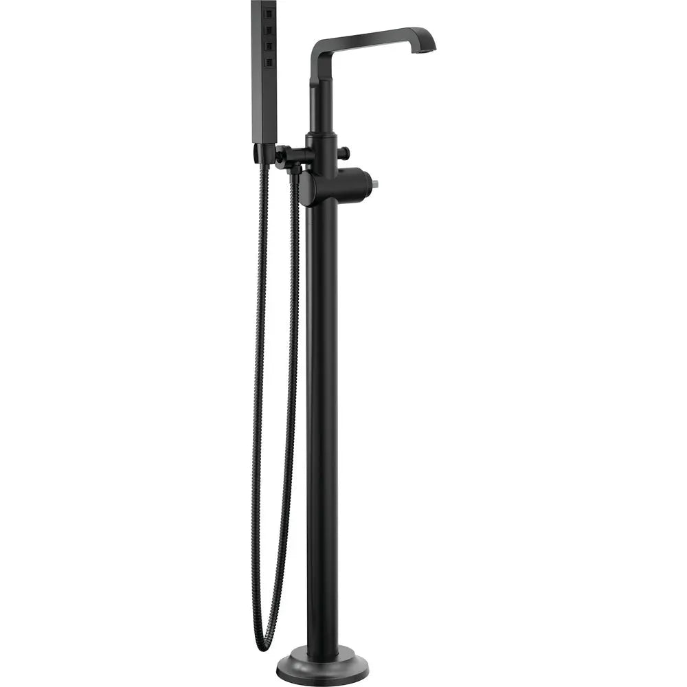 Delta Tetra Floor Mount Tub Filler Trim T4789-LHP-FL - Matte Black