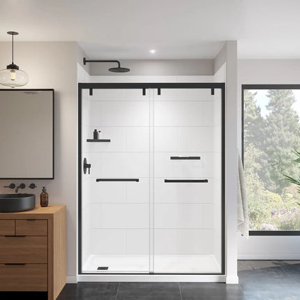 Denso 36 in. Solid Surface Glue up Two-Piece Wall Kit in White - Plumbing Market