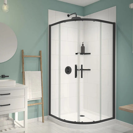 Denso 42 in. Solid Surface Glue up Two-Piece Wall Kit in White - Plumbing Market