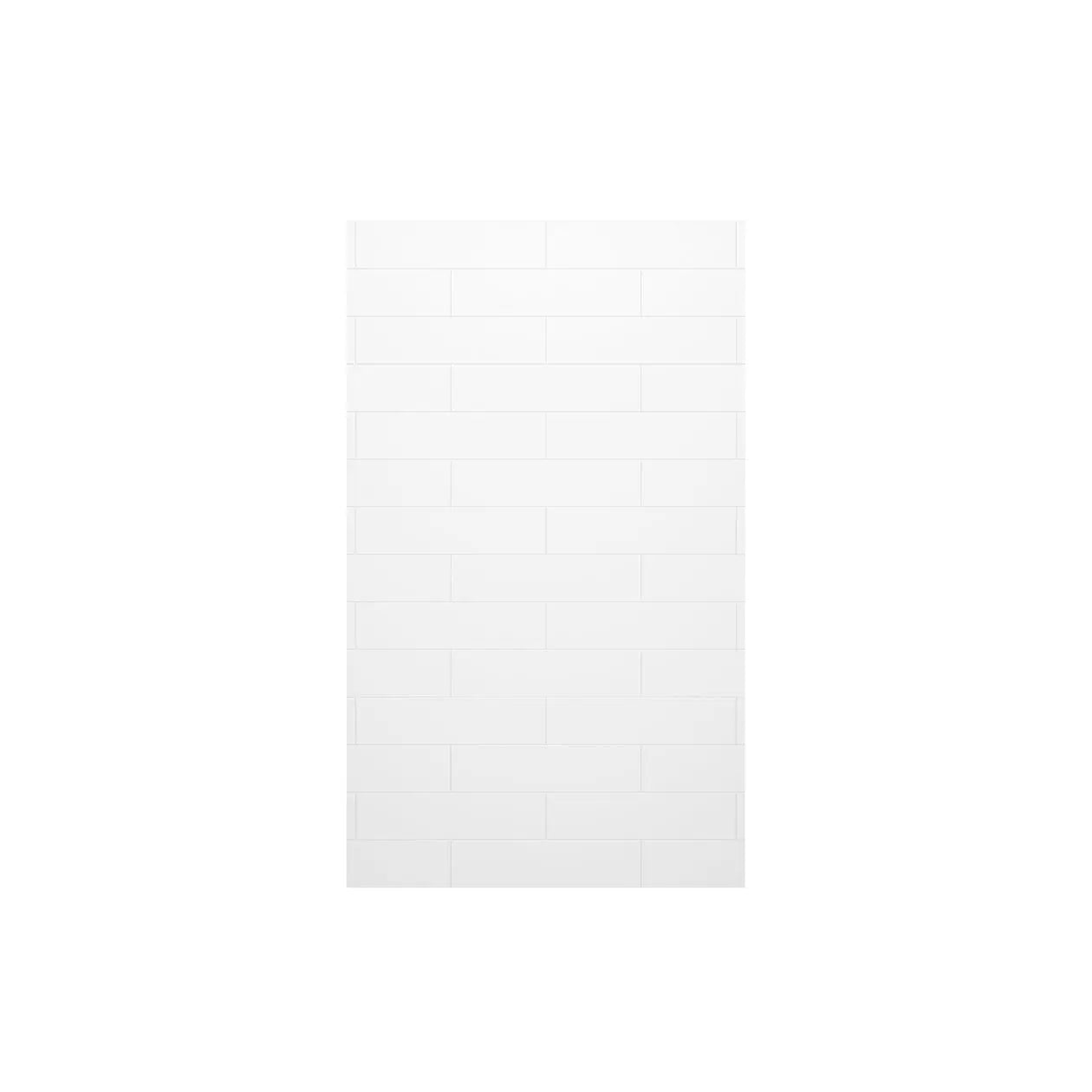 Denso 50 in. Solid Surface Glue up Back Wall in White - Plumbing Market