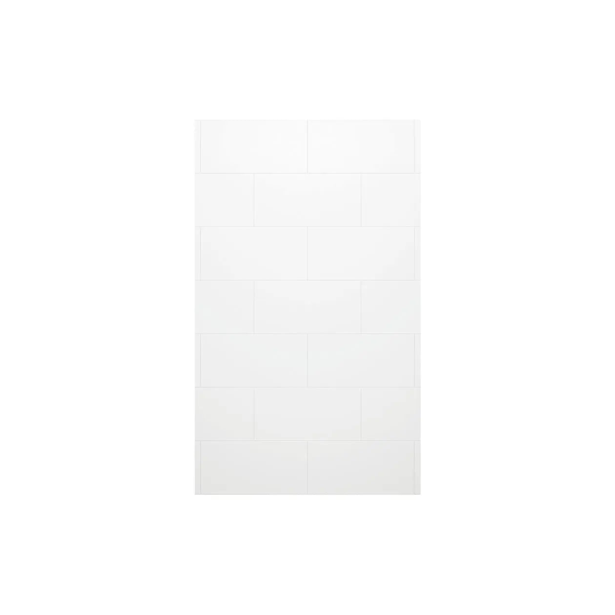 Denso 50 in. Solid Surface Glue up Back Wall in White - Plumbing Market