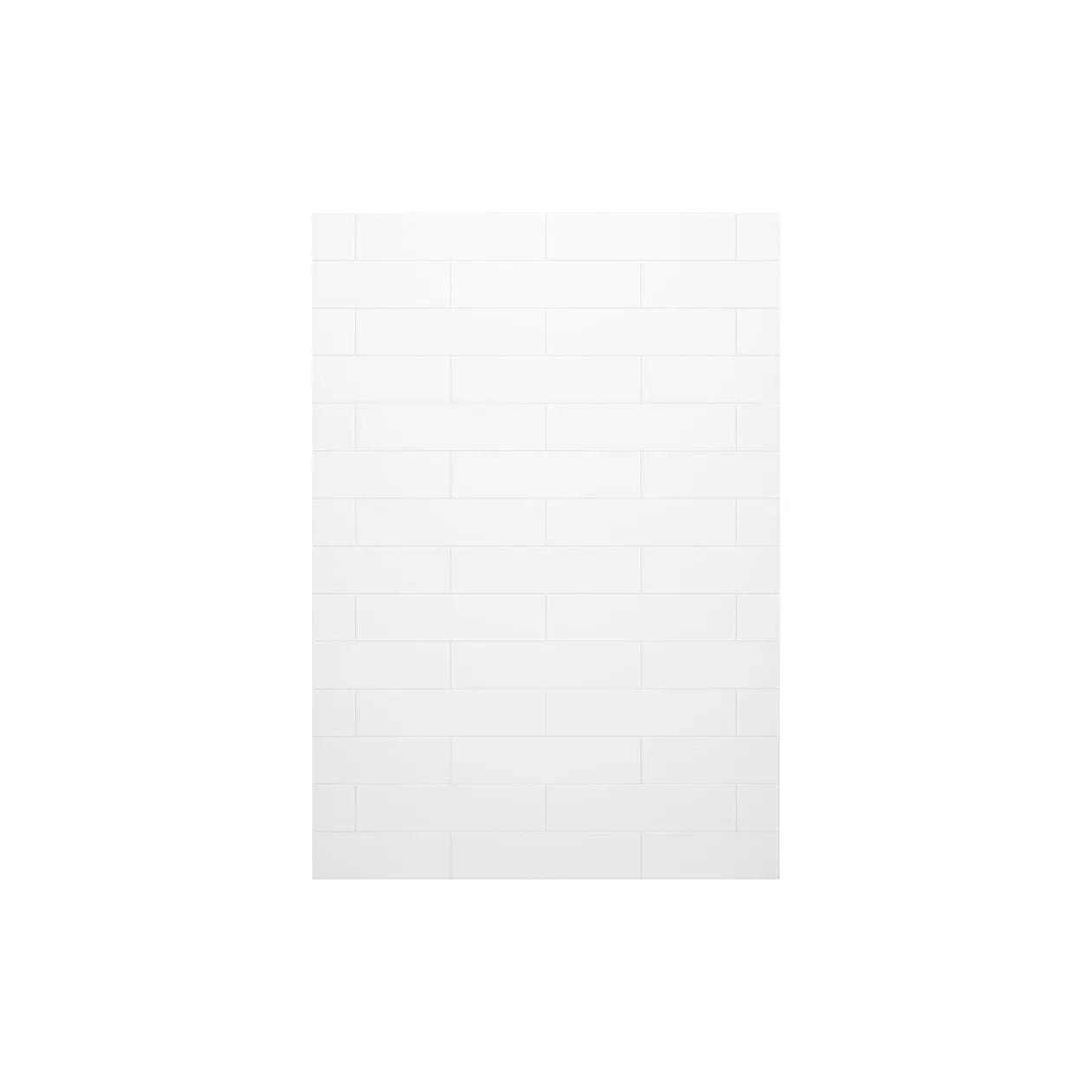 Denso 62 in. Solid Surface Glue up Back Wall in White - Plumbing Market