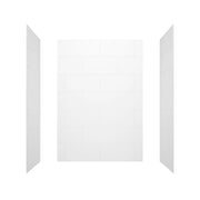 Denso 62 in. Solid Surface Glue up Back Wall in White - Plumbing Market