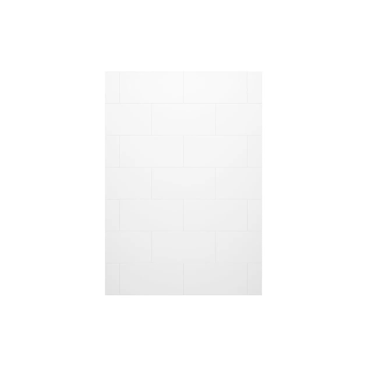 Denso 62 in. Solid Surface Glue up Back Wall in White - Plumbing Market