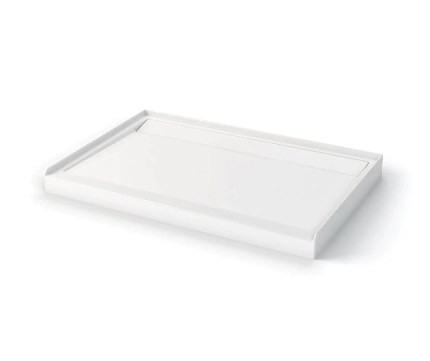 Distinct 48 48 x 32 Acrylic Alcove or Corner Shower Base with Back Center Drain in White - Plumbing Market