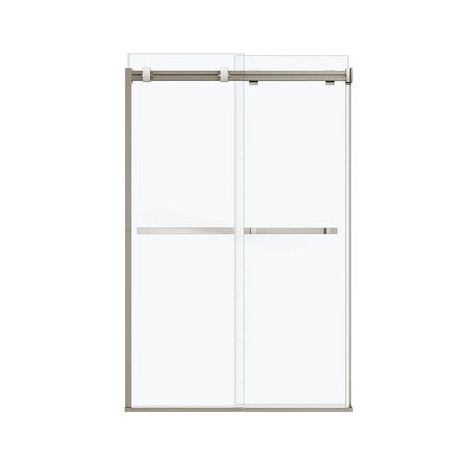 Duel 44-47 x 70 ½-74 in. 8 mm Bypass Shower Door for Alcove Installation with Clear glass in Brushed Nickel - Plumbing Market
