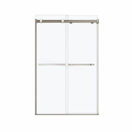Duel 44-47 x 70 ½-74 in. 8 mm Bypass Shower Door for Alcove Installation with Clear glass in Brushed Nickel - Plumbing Market