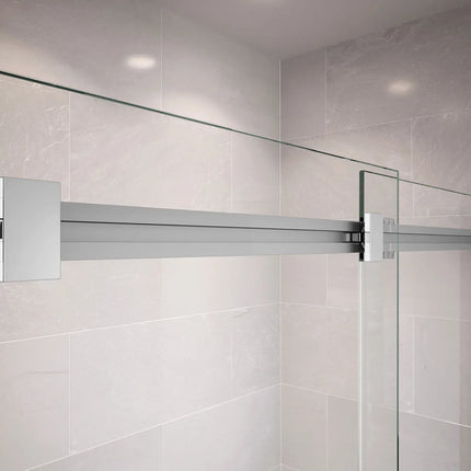 Duel 44-47 x 70 ½-74 in. 8 mm Bypass Shower Door for Alcove Installation with Clear glass in Chrome - Plumbing Market