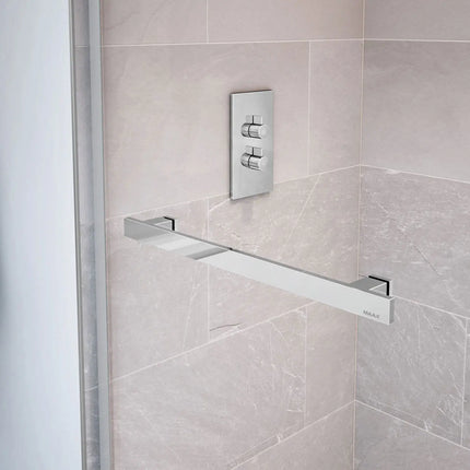 Duel 44-47 x 70 ½-74 in. 8 mm Bypass Shower Door for Alcove Installation with Clear glass in Chrome - Plumbing Market