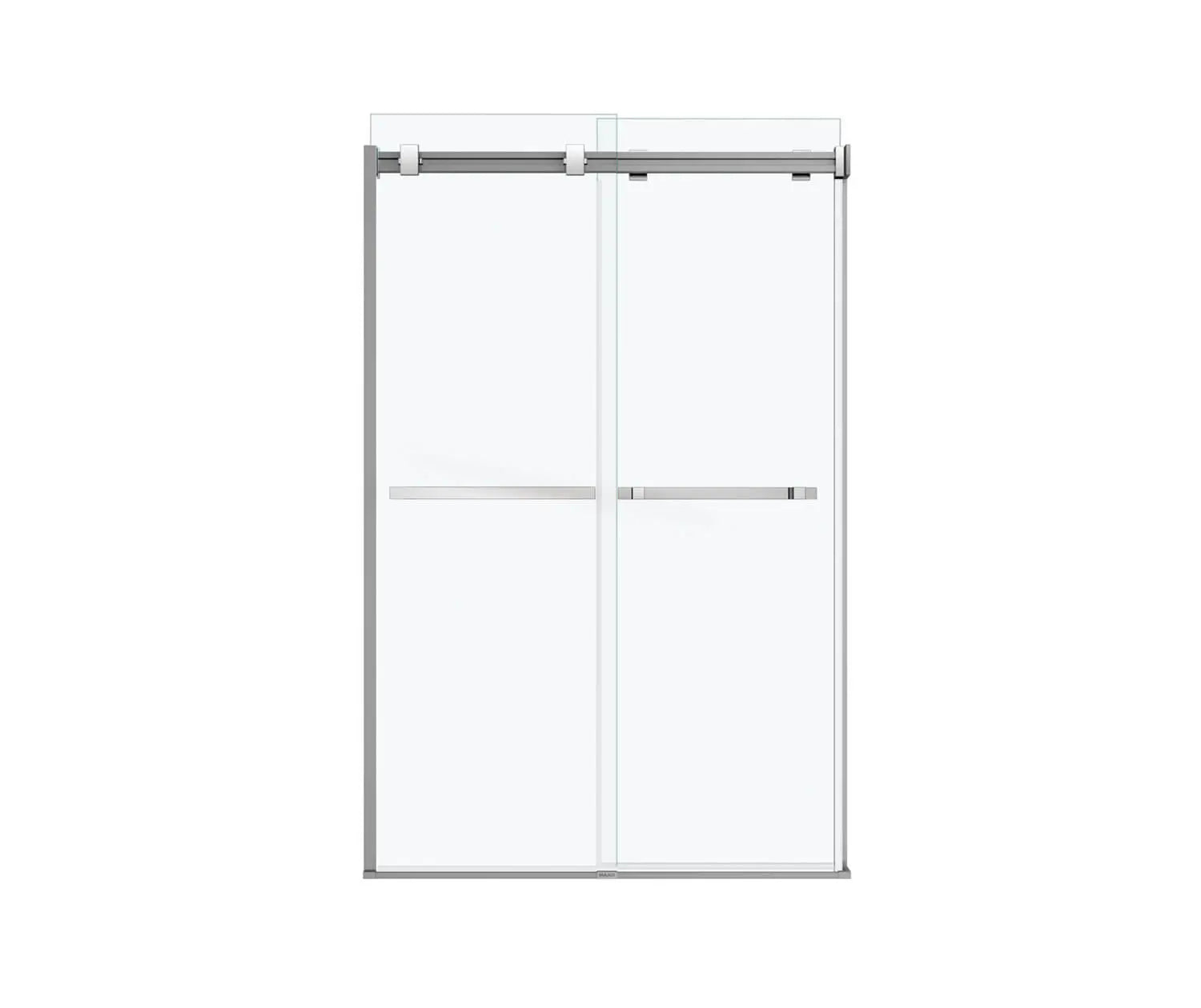 Duel 44-47 x 70 ½-74 in. 8 mm Bypass Shower Door for Alcove Installation with Clear glass in Chrome - Plumbing Market