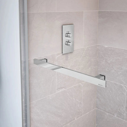 Duel 44-47 x 70 ½-74 in. 8 mm Bypass Shower Door for Alcove Installation with Clear glass in Chrome - Plumbing Market