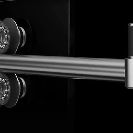 Duel 56-58 ½ x 70 ½-74 in. 8 mm Bypass Shower Door for Alcove Installation with Clear glass in Chrome & Matte White - Plumbing Market