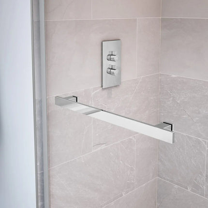 Duel 56-58 ½ x 70 ½-74 in. 8mm Bypass Shower Door for Alcove Installation with Clear glass in Chrome - Plumbing Market
