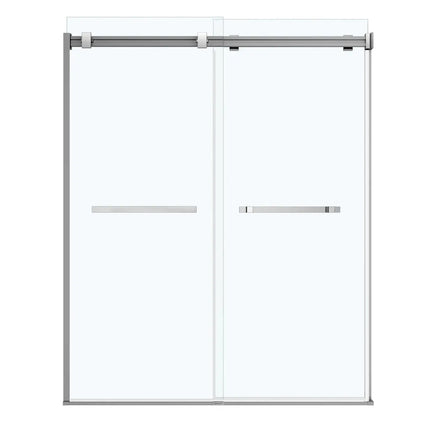 Duel 56-58 ½ x 70 ½-74 in. 8mm Bypass Shower Door for Alcove Installation with Clear glass in Chrome - Plumbing Market