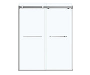 Duel 56-58 ½ x 70 ½-74 in. 8mm Bypass Shower Door for Alcove Installation with Clear glass in Chrome - Plumbing Market