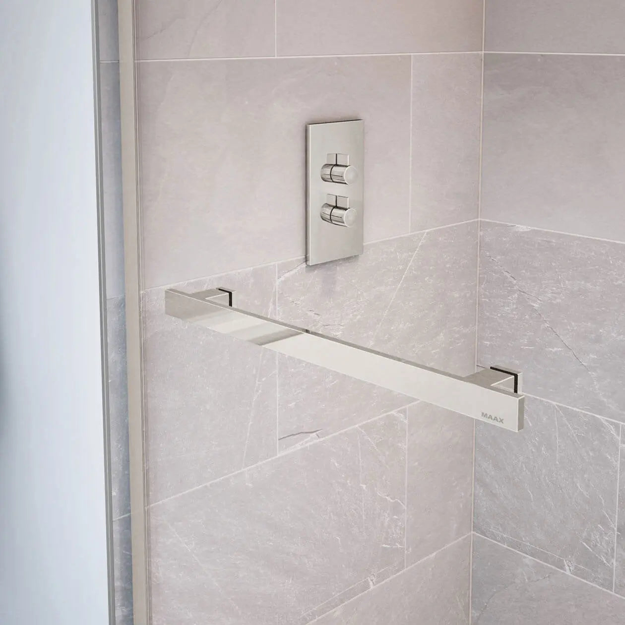 Duel 56-59 x 55 ½-59 in. 8 mm Bypass Tub Door for Alcove Installation with Clear glass in Brushed Nickel - Plumbing Market