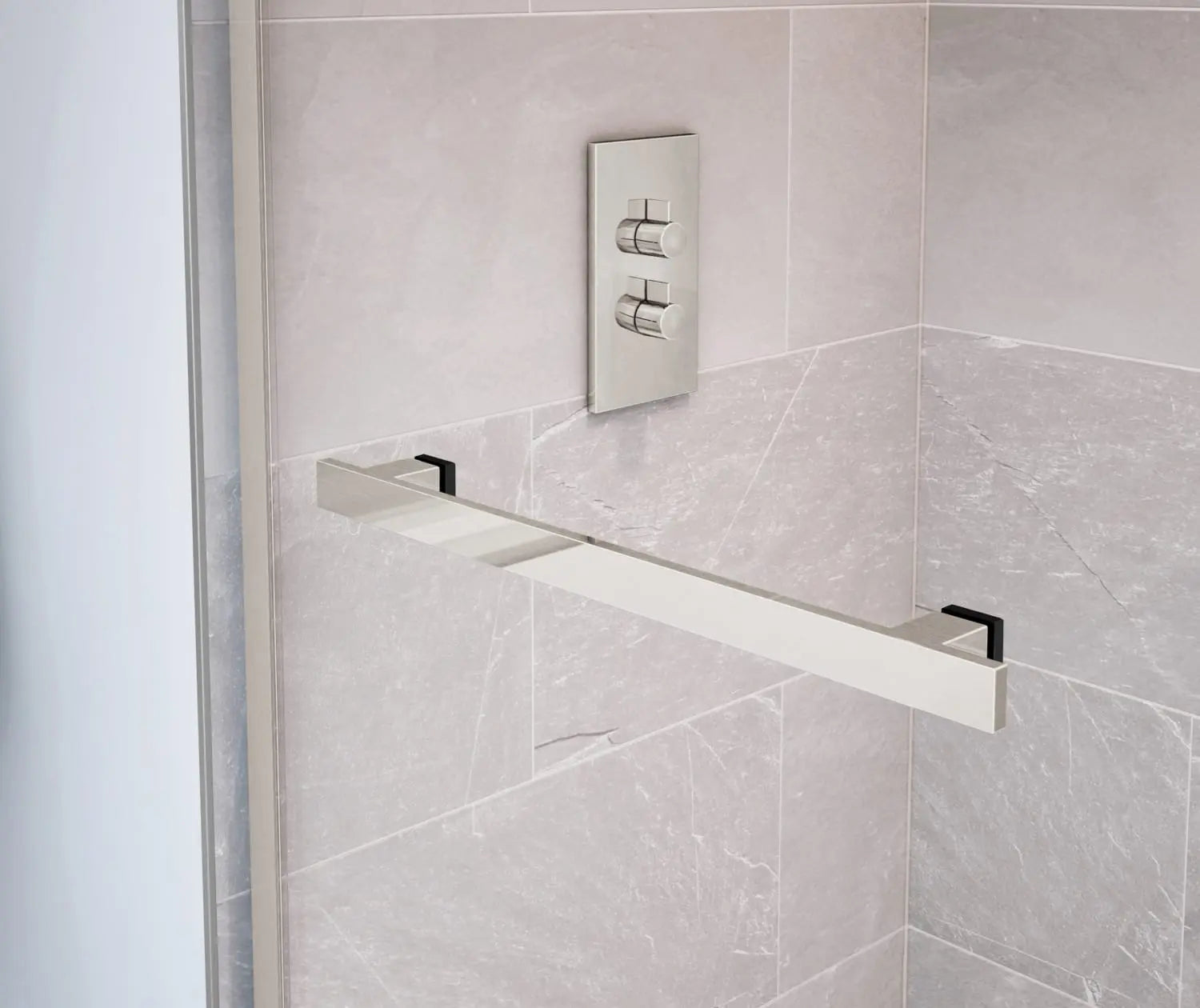 Duel 56-59 x 55 ½ x 59 in. 8 mm Bypass Tub Door for Alcove Installation with Clear glass in Brushed Nickel & Matte Black - Plumbing Market
