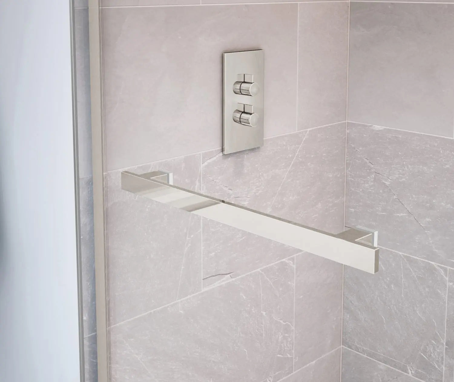 Duel 56-59 x 55 ½ x 59 in. 8 mm Bypass Tub Door for Alcove Installation with Clear glass in Brushed Nickel & Matte White - Plumbing Market
