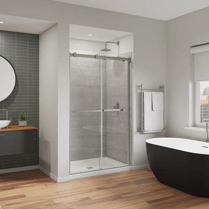 Duel Alto 44-47 X 78 in. 8mm Bypass Shower Door for Alcove Installation with GlassShield® glass in Brushed Nickel - Plumbing Market