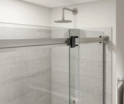 Duel Alto 44-47 X 78 in. 8mm Bypass Shower Door for Alcove Installation with GlassShield® glass in Brushed Nickel & Matte Black - Plumbing Market